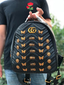 GG black colour women school and travel bag