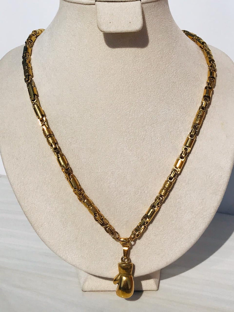 Full standard Gold color boxing gloves Necklaces