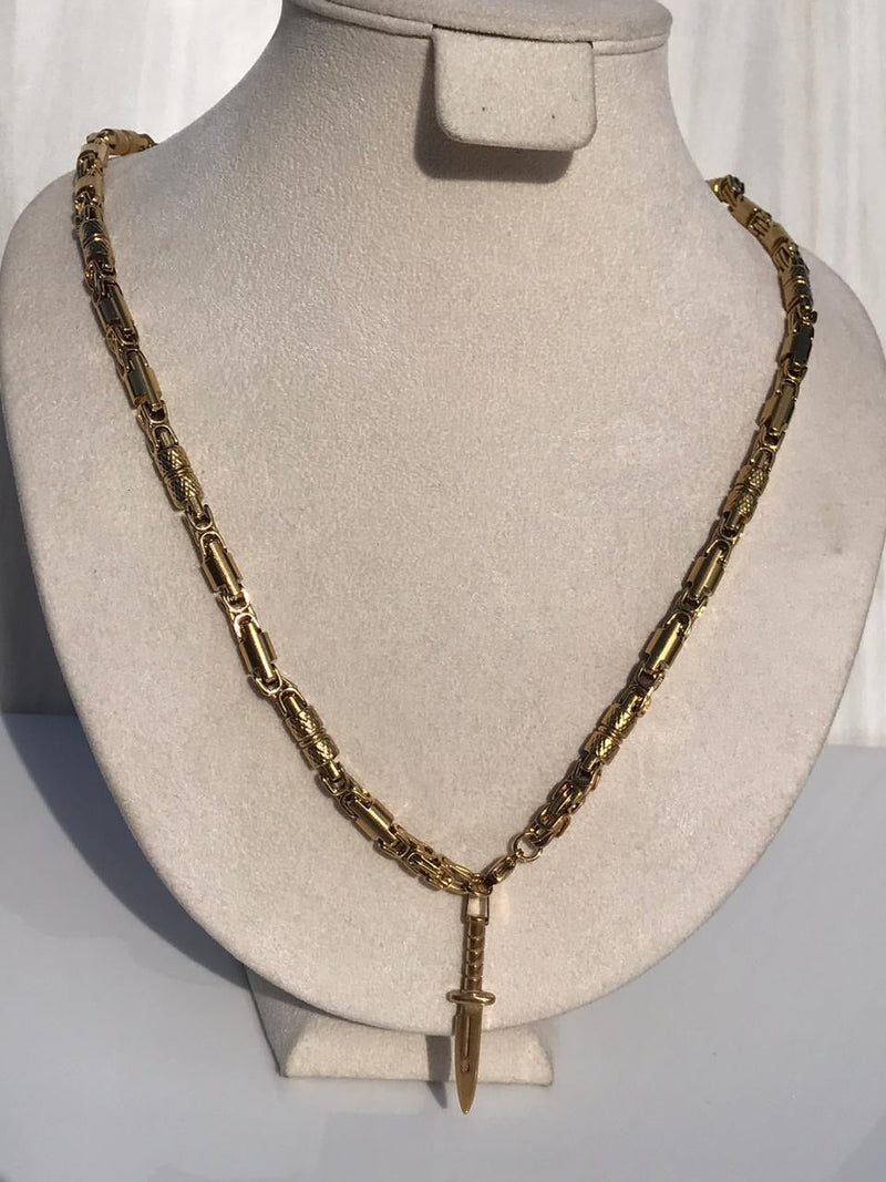 Full standard Gold color knife Necklaces