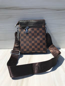 LV brown shoulder bag with metallic sign