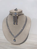 Full set of Zircon mixed queen diamonds Necklace bling bling rocks with zircon ears