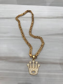 Full Standard Gold color With King Crown Necklaces