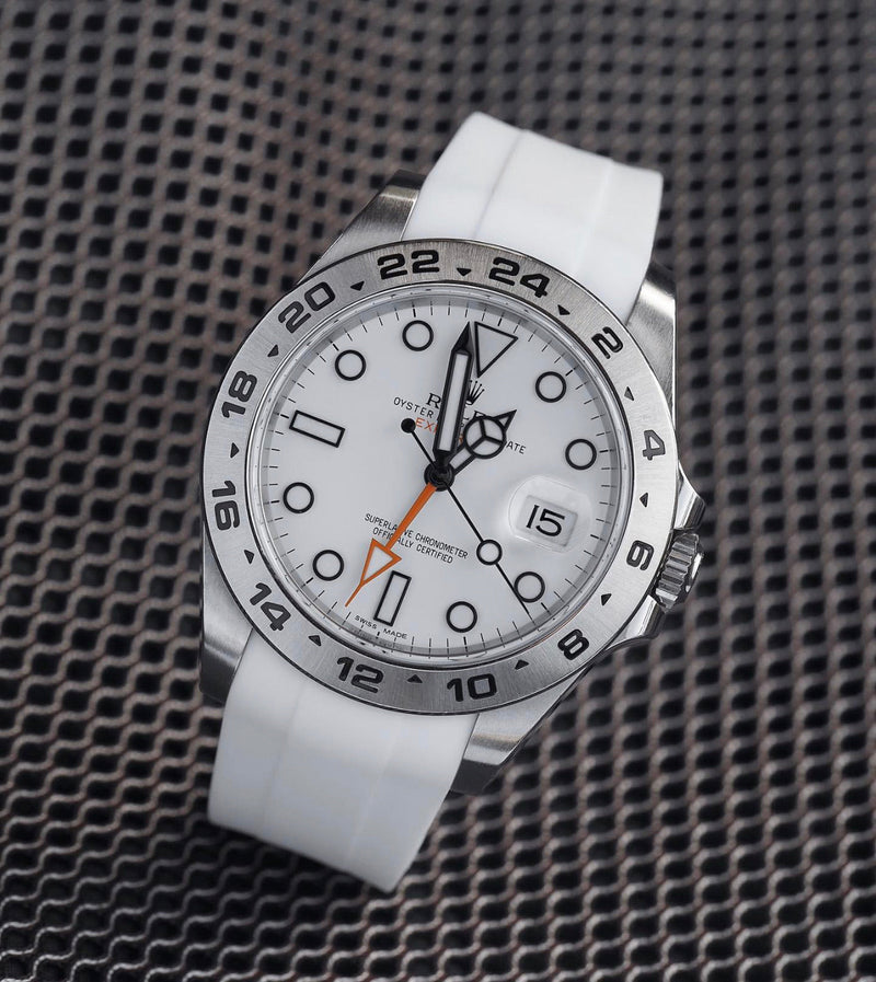 Rolex Explorer ll with black - red -white - orange strap