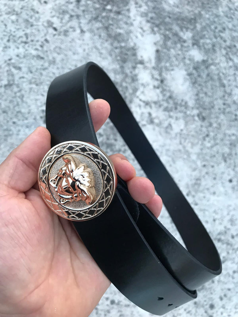 Versace black with metallic medusa sign grey colour