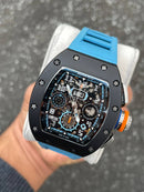 Best Replica Richard Mille Tourbillon blue Strap & blue light mechanism field