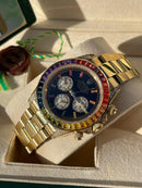Rolex Gold Daytona Rainbow Iced Out new model