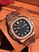 Patek Philippe Nautilus Rose Gold Diamond Bezel