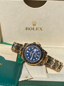 Best Replica Rolex Submariner Yellow Gold Hand Engraved