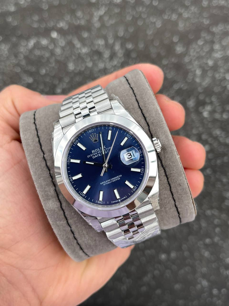 Best Replica Datejust blue dial 41 mm mirror jubile