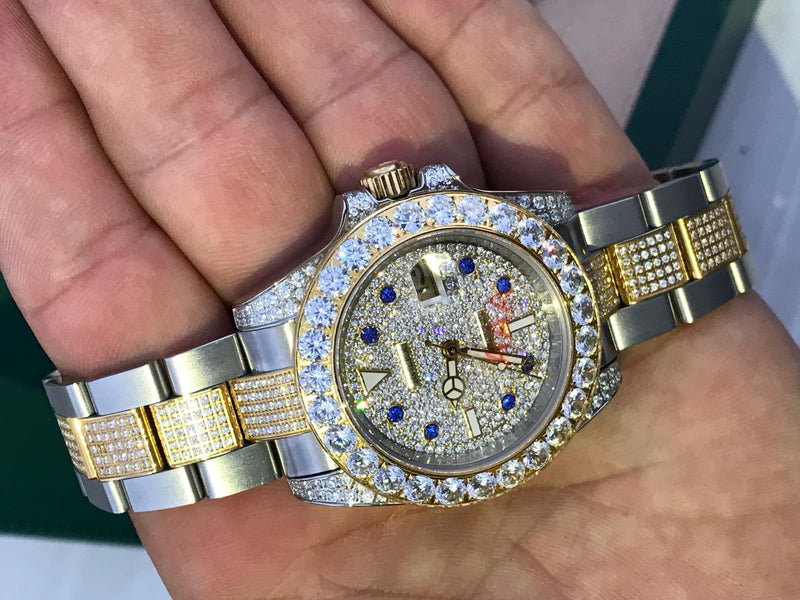 Rolex Submariner bling bling blue jewels dial Iced Out