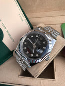 Rolex Datejust grey with Diamonds