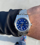 Rolex Datejust with blue dial
