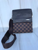LV brown shoulder bag with metallic sign