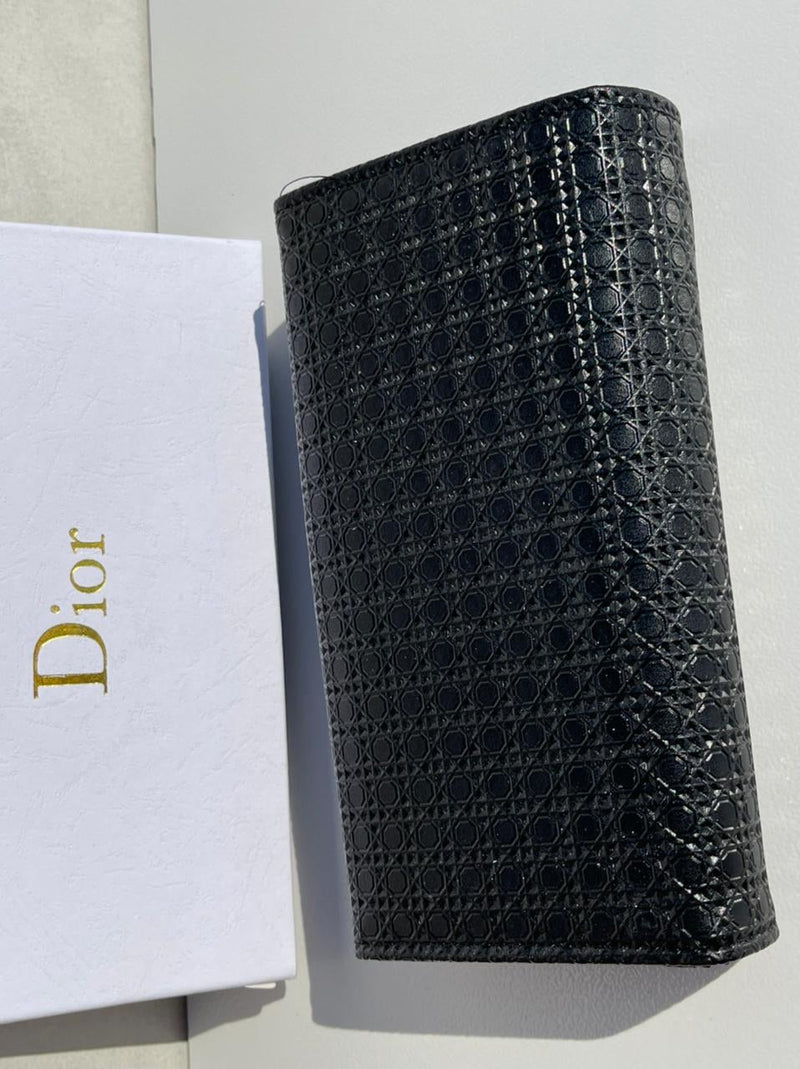 Dior new trendy black leather model women’s wallet