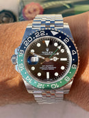 Rolex GMT Master ll SPRITE jubile 3285 1:1 Doublete ETÁ (rolex left handed)