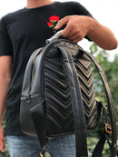 GG black colour women school and travel bag