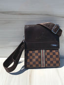 LV brown shoulder bag with Vertical tricolour sign