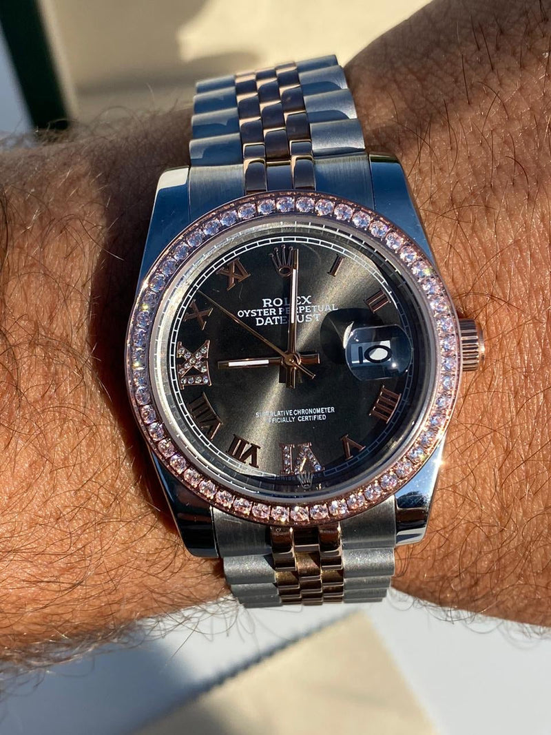 Rolex Datejust bicolor with Diamonds