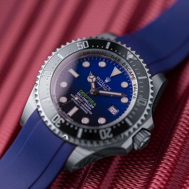 Rolex blue submariner with blue strap