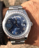 Rolex Daydate 40 mm blue dial Iced Out