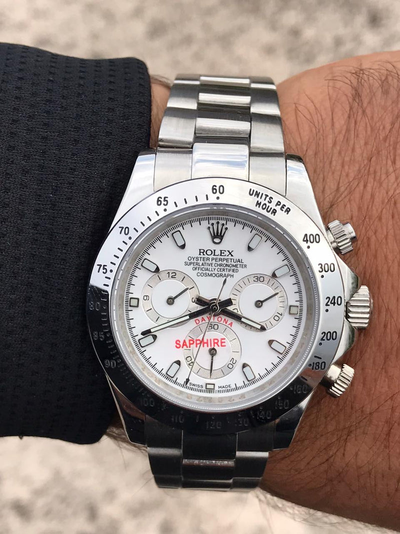 Rolex Daytona with white dial