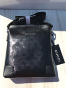 Gucci full black XL shoulder bag with metallic sign