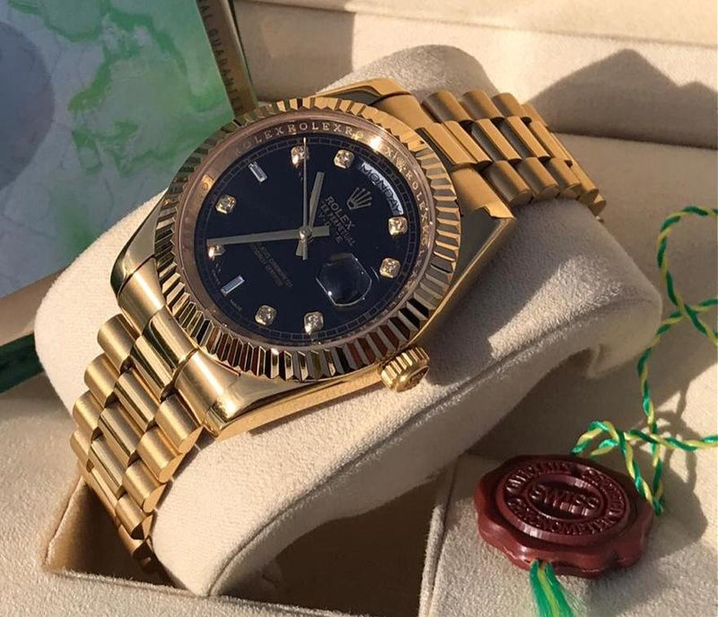 Rolex Daydate Gold with black dial