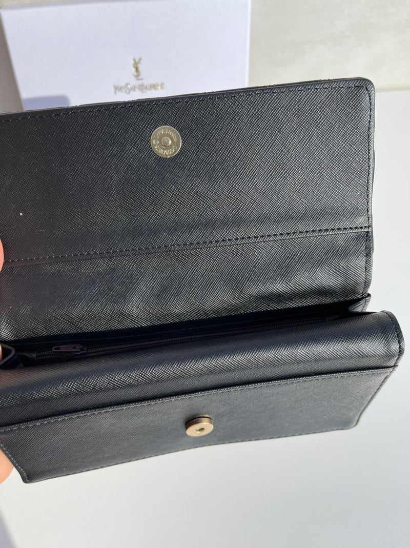 YLS new trendy black leather model women’s wallet