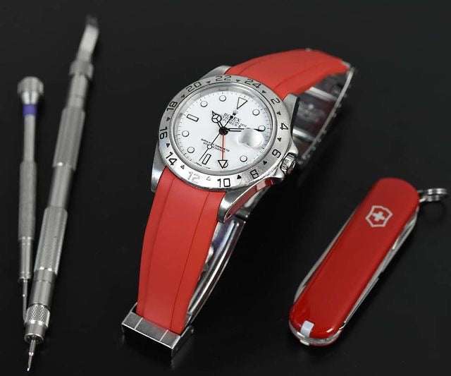 Rolex Explorer ll with black - red -white - orange strap