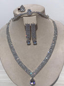 Full set of Zircon mixed queen diamonds Necklace bling bling rocks with zircon ears