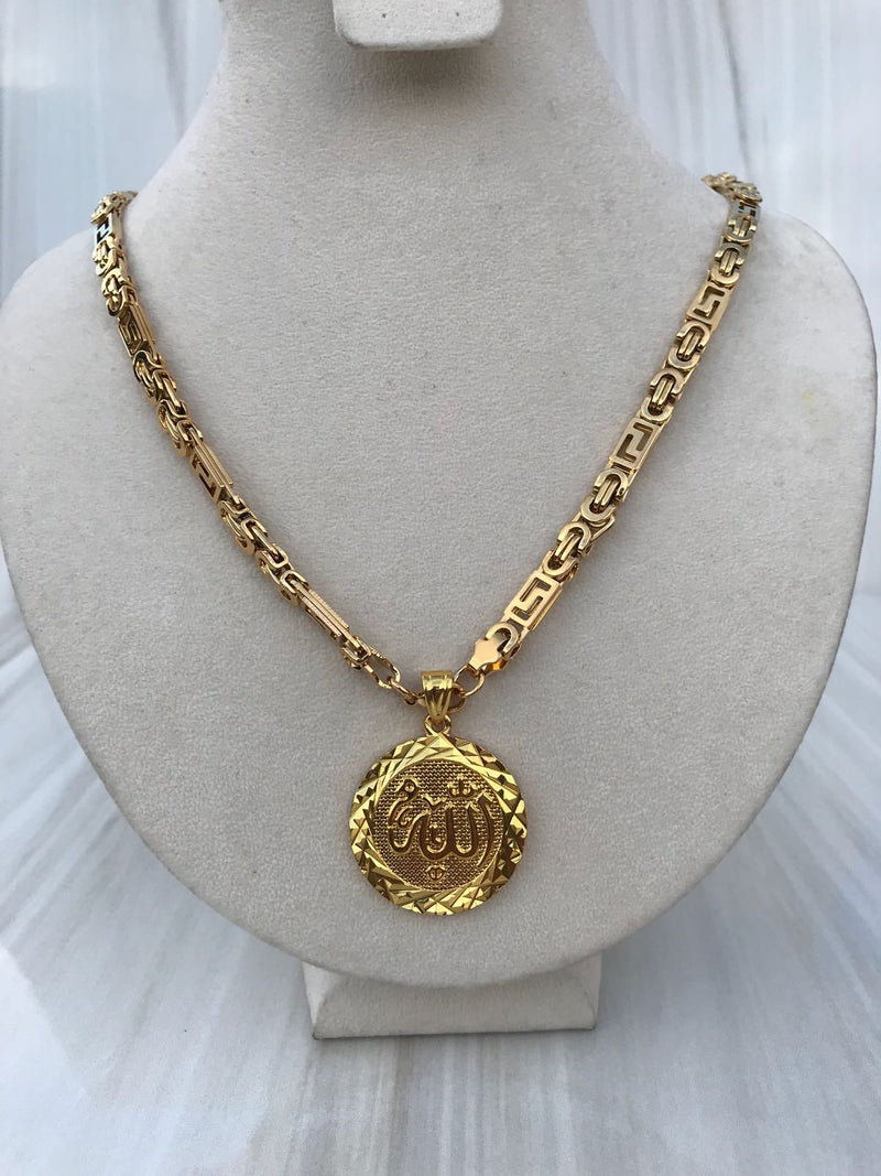 Full versace standard Gold color Islam sign Necklaces