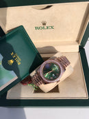Rolex Daydate 40 mm green Iced Out