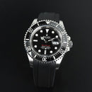 Rolex red sea dweller with black strap