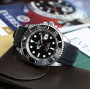 Rolex red sea dweller with black strap