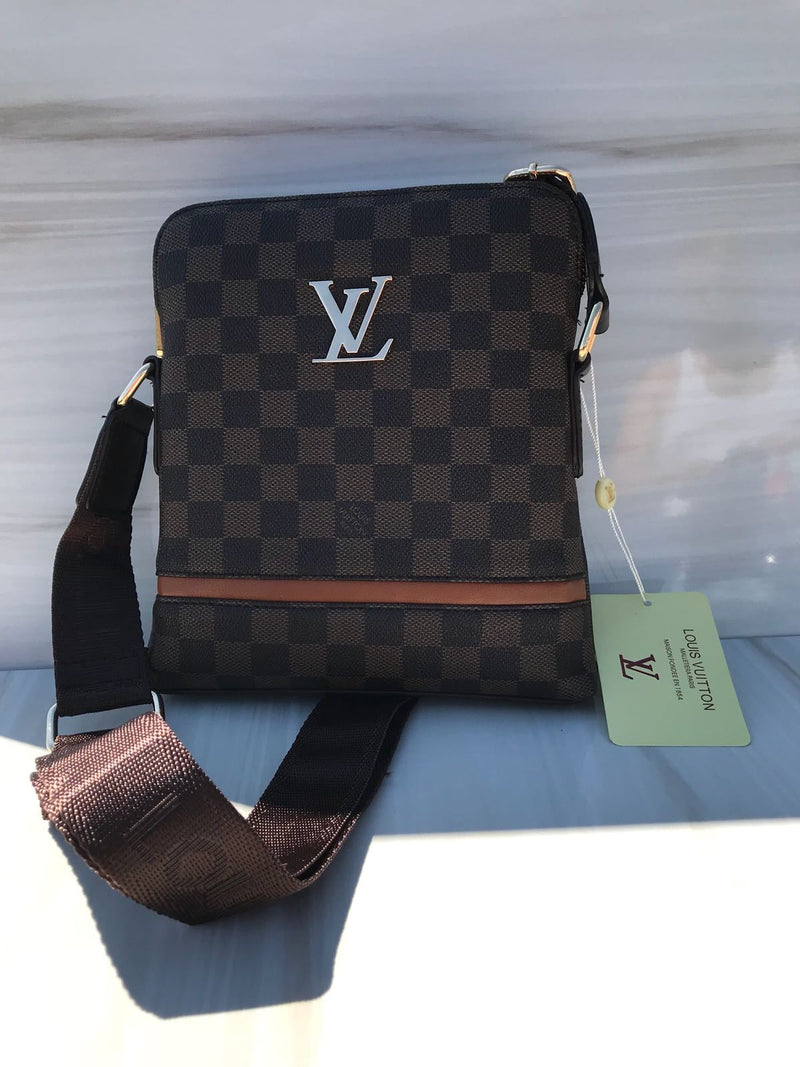 LV brown shoulder bag with brown line