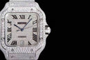 Best Replica Cartier Santos Fully Iced Out 1:1 Doublete ETÁ