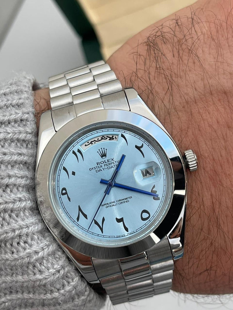 Rolex Daydate blue new Arabic version