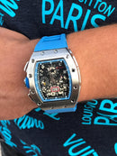 Richard Mille 011 Automatic Flyback Chronograph - Felipe Massa Blue