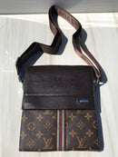 LV brown shoulder bag with Vertical tricolour sign