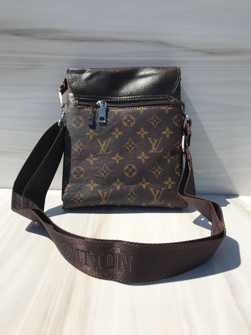 LV brown shoulder bag with Vertical tricolour sign
