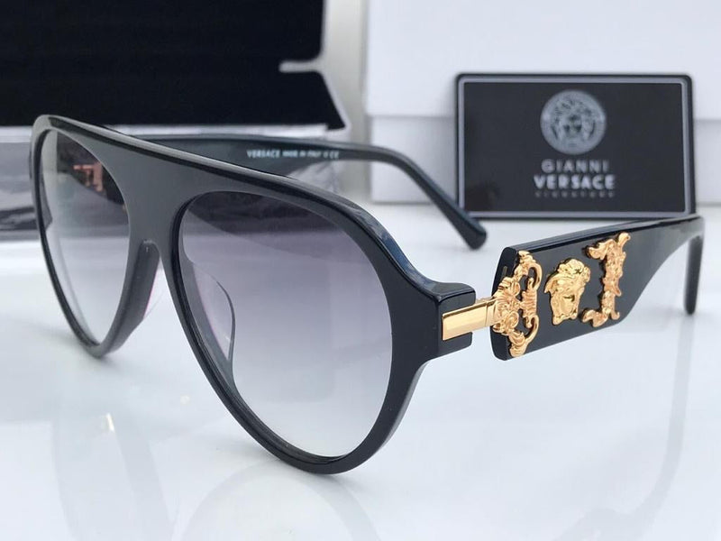 VERSACE BLACK BAROQUE SUNGLASSES
