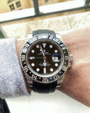 Rolex green GMT master II with black strap