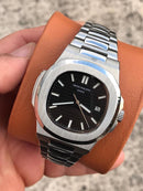 Patek Philippe Nautilus engraved Black diamonds