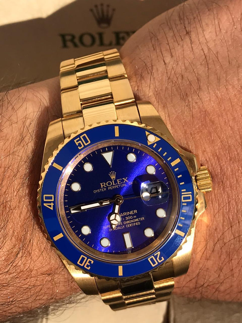 Rolex Submariner Gold with Blue Dial