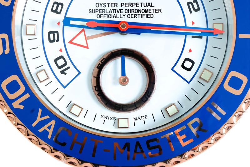 Yacht Master II bicolore - rosegold/white wall clock