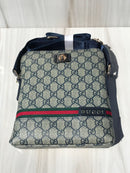 Gucci XL light blue shoulder bag tricolour bee sign