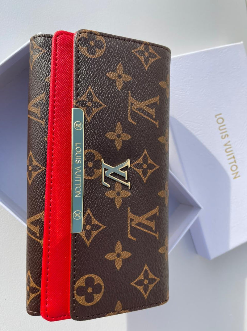 Louis Vuitton brown Wallet for classy women with red color