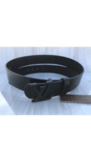 LV INITIALES BELT new old black