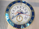 Yacht Master II gold/white wall clock