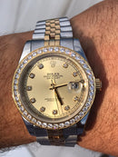 Datejust bicolour model bling bling